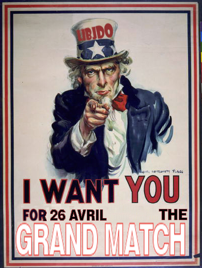 Oncle Sam want you for the Grand Match