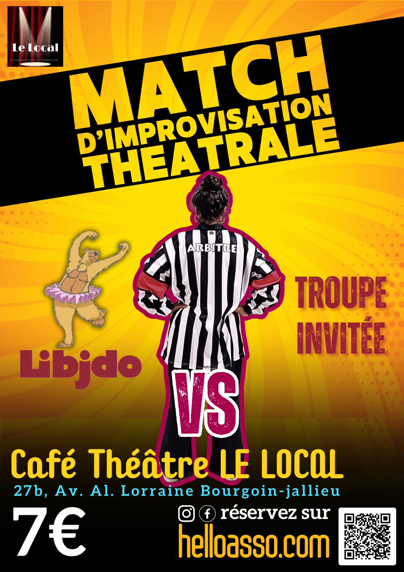 Spectacle match d'impro Libjdo